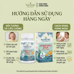 TPBVSK Viên nhai Nordic Naturals Children's DHA vị dâu 90 viên & 120 viên cho bé 3+ tuổi - Nội địa Mỹ