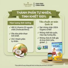 TPBVSK Vitamin D Baby Ddrops cho bé 0-12 tháng 60 giọt & 90 giọt - Nội địa Mỹ