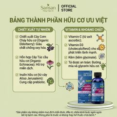 TPBVSK Mommy's Bliss Organic Baby Immunity Drops with Elderberry Tăng đề kháng 4+tháng 90ml - Nội đ