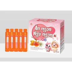 Siro Ăn Ngon Ngủ Ngon AC- Hỗ Trợ Tăng Cường Tiêu Hóa, Giúp Ăn Ngủ Ngon, Hỗ Trợ Tăng Cường Sức Khỏe Cho Trẻ Hộp 20 Ống