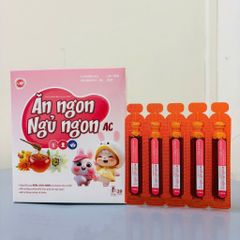 Siro Ăn Ngon Ngủ Ngon AC- Hỗ Trợ Tăng Cường Tiêu Hóa, Giúp Ăn Ngủ Ngon, Hỗ Trợ Tăng Cường Sức Khỏe Cho Trẻ Hộp 20 Ống