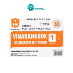 Hộp 100 cây kim chích tiểu đường Vinahankook 1cc (30gx1/2)