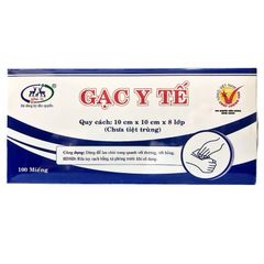 ( HOẢ TỐC HCM ) Thùng 10 hộp Gạc Y Tế 10x10x8 Lớp Đông Pha 1000 miếng (Hình 2 Con Nai) - Siêu Tiết Kiệm