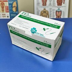 Kim lấy máu chân không có khóa an toàn PT dùng trong PRP 22G, 23G- Loại ép giấy