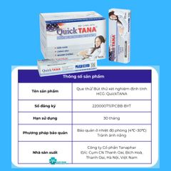 Hộp 12 Que thử thai QuickTANA bản to có kết quả nhanh chính xác, phát hiện thai sớm