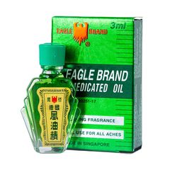 (Nhập khẩu Chính hãng) Dầu gió xanh con ó 3ml - Eagle Brand Medicated Oil, dầu gió singapore