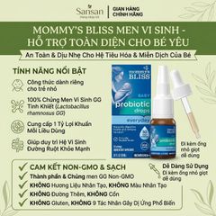 TPBVSK Mommy's Bliss Baby Probiotics Drops với Vitamin D men vi sinh cho bé 10ml - Nội địa Mỹ