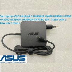 Sạc Laptop ASUS ZenBook 3 UX490UA UX490 UX490U UX390 UX390U UX390UA UX390UA-XH74-BL 20V - 3.25A - 65W Chân Type Usb C