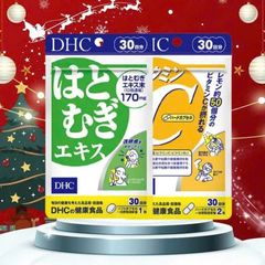 Combo Viên Uống Trắng Da Mờ Thâm 60 Ngày - DHC C 60 Viên & DHC Trắng Da 20 Viên |Chăm Sóc Da Từ Bên Trong