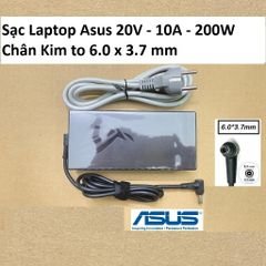 Sạc Laptop Asus 20V - 10A - 200W Chân Kim to 6.0 x 3.7 mm