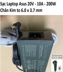 Sạc Laptop Asus 20V - 10A - 200W Chân Kim to 6.0 x 3.7 mm