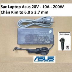 Sạc Laptop Asus 20V - 10A - 200W Chân Kim to 6.0 x 3.7 mm