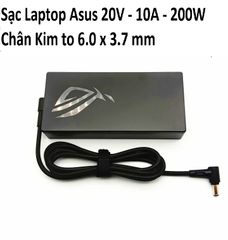 Sạc Laptop Asus 20V - 10A - 200W Chân Kim to 6.0 x 3.7 mm