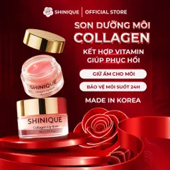 SHINIQUE Collagen Lip Balm 9g - Son Dưỡng Môi Collagen Kết Hợp Vitamin Giúp Phục Hồi, Giữ Ẩm và Bảo Vệ Môi Suốt 24h