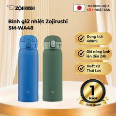Bình giữ nhiệt Zojirushi SM-WA48, dung tích 0.48L, bảo hành 1 năm chính hãng