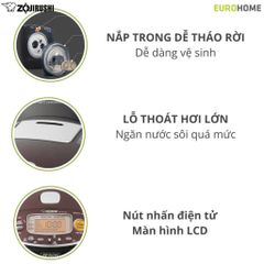 Nồi Cơm Điện Áp Suất Cao Tần Zojirushi 0.5 Lít, Bảo Hành 3 Năm Chính Hãng - NP-RLQ05-TD