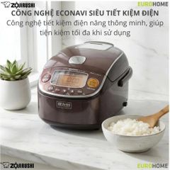 Nồi Cơm Điện Áp Suất Cao Tần Zojirushi 0.5 Lít, Bảo Hành 3 Năm Chính Hãng - NP-RLQ05-TD