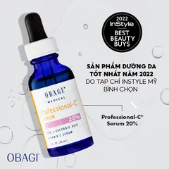 Serum Dưỡng Sáng Da Obagi Professional C 20% - Vitamin C Tái Tạo, Giúp Da Mịn Màng, Mờ Thâm Nám 30ml - Tặng 2 tuýp gel rửa mặt 50ml của Laroche posay