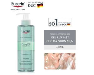 Eucerin Gel Rửa Mặt Cho Da Nhờn Mụn ProAcne Solution Cleansing Gel 400ml