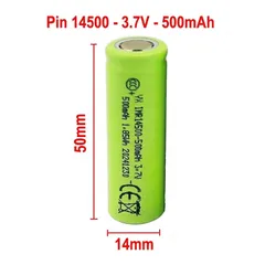 PIN MÁY CẠO RÂU 14500 3.7V 500mAh, DÙNG MÁY CẠO RÂU, TÔNG ĐƠ, MÁY TĂM NƯỚC, XE ĐỒ CHƠI 261783
