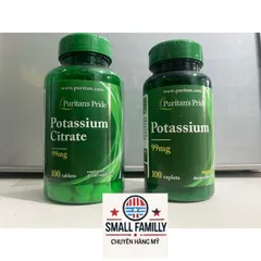 Viên uống bổ sung Kali Potassium citrate 99mg Puritans pride