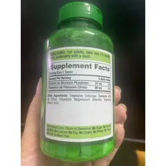 Viên uống bổ sung Kali Potassium citrate 99mg Puritans pride