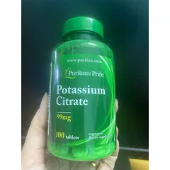 Viên uống bổ sung Kali Potassium citrate 99mg Puritans pride