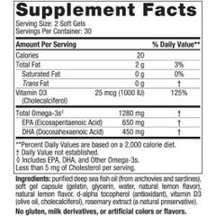 Viên uống Nordic Naturals Ultimate Omega-D3 1280mg – 1000IU Vitamin D3