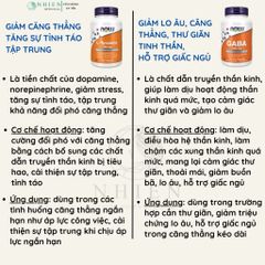 Viên uống giảm căng thẳng GABA Now hỗ trợ hệ thần kinh, cải thiện tâm trạng, giấc ngủ