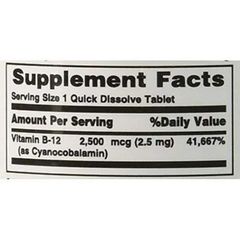Viên bổ sung vitamin B12 Nature's Bounty2500mcg - Small Family
