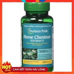 Viên uống hỗ trợ suy giãn tĩnh mạch chân Horse Chestnut 300mg Puritan's pride 100v - Small Family