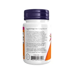 Viên uống NOW Vitamin D-3 2000 IU giúp tăng cường sức đề kháng, miễn dịch, hỗ trợ sức khỏe tim mạch