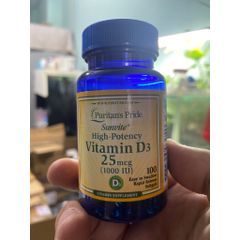 Viên uống bổ sung vitamin D3 100v puritan's Pride