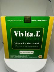 ( XANH LÁ ) Vitamin Vivita E ROSTEX hỗ trợ làm đẹp da, trắng sáng da, có thể thoa lên mặt và trộn kem - Hộp 100 Viên