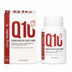 Viên uống Living Healthy CoQ10 150mg Hỗ trợ Tim Mạch - Tăng Cường Tuần Hoàn, 60 Viên, Xuất Xứ Úc