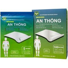 Miếng dán giảm đau An Thống giúp giảm đau cổ, đau mỏi vai gáy, đau lưng (Hộp 100 miếng)