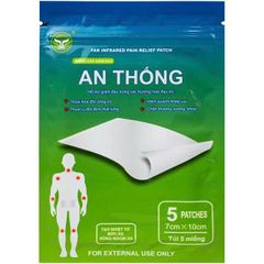 Miếng dán giảm đau An Thống giúp giảm đau cổ, đau mỏi vai gáy, đau lưng (Hộp 100 miếng)