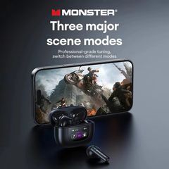 Tai nghe không dây Monster, Thương hiệu Mỹ, Thiết kế hiện đại, Chất âm mạnh mẽ, Độ trễ thấp, Pin bền