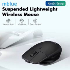 Chuột không dây công thái học Mblue, sạc pin tiện lợi, thiết kế treo độc đáo