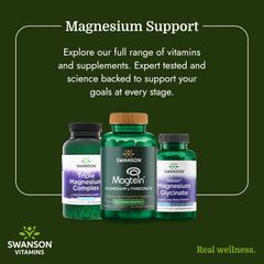 Viên bổ sung magie Swanson Triple Magnesium Complex 400mg - Hỗ trợ tốt cho hệ tim mạch được khỏe mạnh và ngừa tai biến