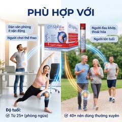 CH Alpha Plus 30 Ống Collagen Peptides Vitamin C Rosehip Hỗ Trợ Bổ Sung Dưỡng Chất Cho Sụn Khớp