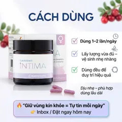 Viên Uống Lợi Khuẩn Phụ Khoa Lactobact Intima Đức Hộp 30 Viên - Hỗ Trợ Cân Bằng pH Hệ Vi Sinh Nữ