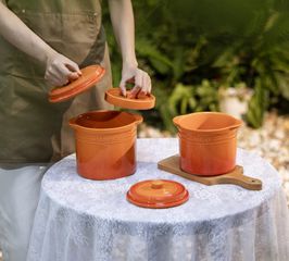 HŨ GỐM CẦU VÒNG KAIYO 1,5L - Đường kính 15cm, cao 16cm