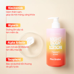 Sữa Dưỡng Thể Five Grains Niacinamide Night Body Lotion Sáng Da Cấp Ẩm Ban Đêm 500ml