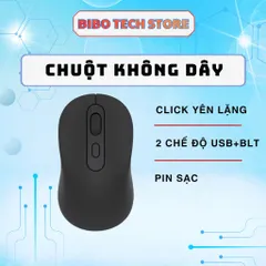 Chuột Không Dây BAK 6600 Bluetooth 5.0 & 2.4G - Pin Sạc - Chống Ồn Silent - Dùng Cho Laptop PC iPad Điện Thoại