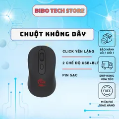 Chuột Không Dây BAK 6600 Bluetooth 5.0 & 2.4G - Pin Sạc - Chống Ồn Silent - Dùng Cho Laptop PC iPad Điện Thoại