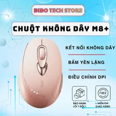 Chuột Không Dây Sạc Pin INPHIC M8 Plus Hồng Cute Silent Không Tiếng Ồn, Kết Nối USB, Chỉnh DPI