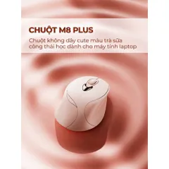 Chuột Không Dây Sạc Pin INPHIC M8 Plus Hồng Cute Silent Không Tiếng Ồn, Kết Nối USB, Chỉnh DPI