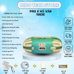 Tai Nghe Bluetooth Pro2 Hổ Vằn 1563E Bản 2025 | Chống Ồn 40dB – Bluetooth 5.3 – Mic ENC – Pin 8H – Full Box + Quà Tặng