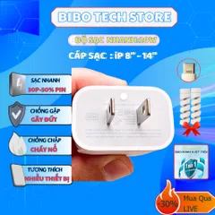 Bộ Sạc Nhanh 20W + Cáp Bọc Dù Dành Cho IP8–14 Pro Max  Chống Gãy Đứt  An Toàn Pin – Bibo Tech Store